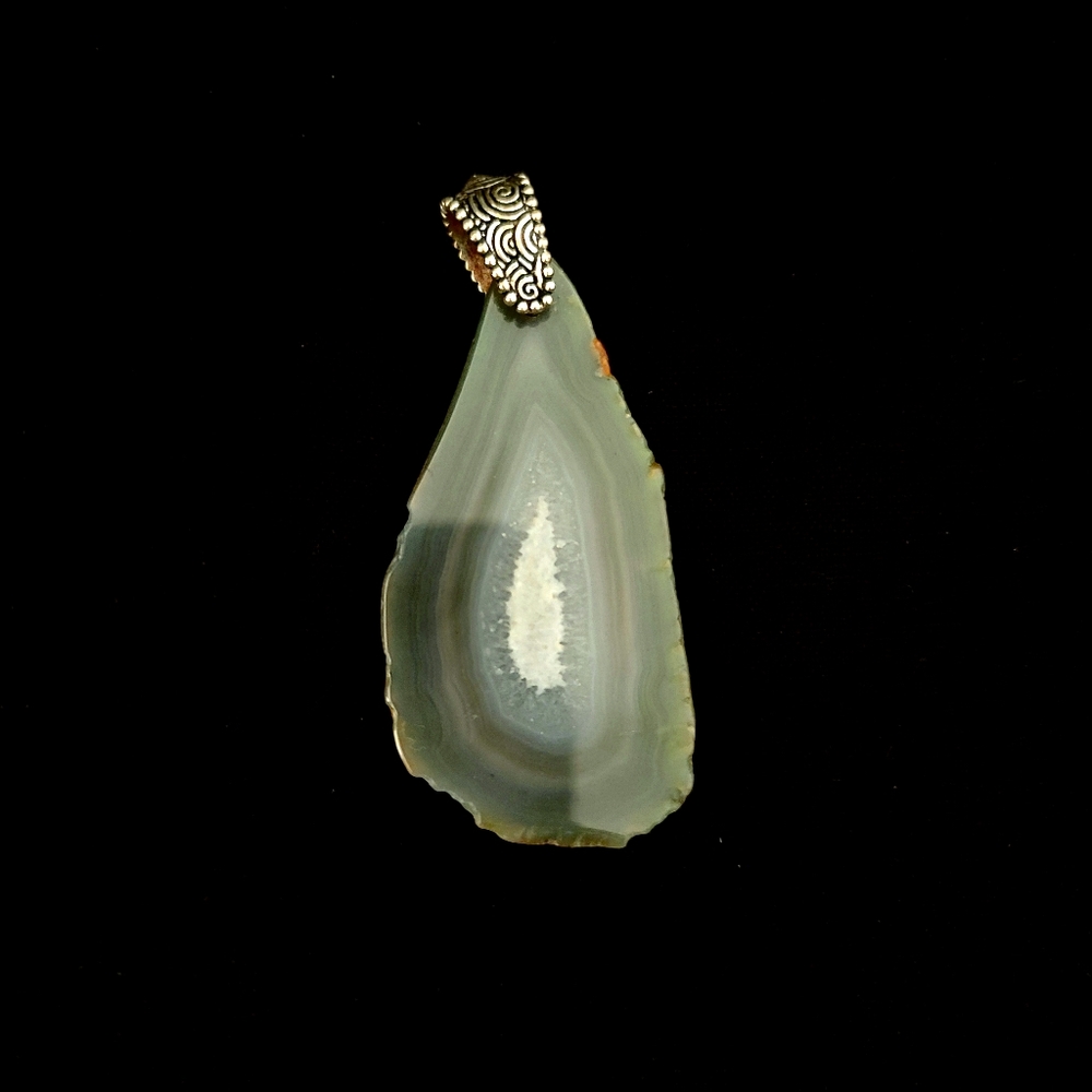 Green Polished Stone Pendant